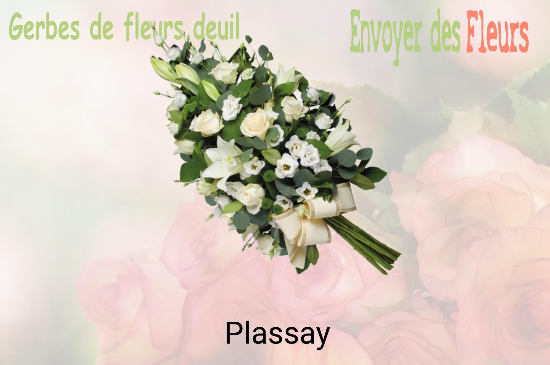 Gerbe de fleurs de deuil livrée à Plassay